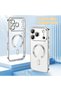 Apple iPhone 18 Pro 5G 2026 Magsafe PU Luxury Plating Raised Lips Camera Hole Case Cover - 2
