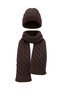 Women's Winter Wool Knitwear Scarf Beanie Set - 3