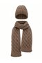 Women's Winter Wool Knitwear Scarf Beanie Set - 6