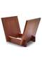 NOSKIN Acacia Hardwood LP Record Storage Display Stand, V-Shape Walnut Tone