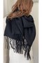 Women's Stylish Glitter Detailed Fringed Shawl – Soft Textured Elegant Shawl for Daily and Special Occasions with a Magnificent Texture - 2