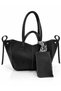 Women's Special Design Hand and Shoulder Bag with Scarf and Wallet Detail