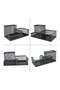 3-Compartment Metal Mesh Desk Organizer Black - 2