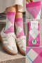Socks Women's Coton Seamless Diamond Patterned Socks |   Patterned Stylish Daily Socks |   Soft and Comfortable Socks