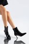 Pointed Toe Thin Heeled Women's Leather Boots - 5