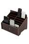 SARAOONT Wooden Desk Organizer with 12 Compartments for Office Supplies Phone and Remote Control
