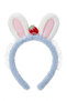 Plush Hair Crown with Rabbit Ears and Strawberry Detail - Lace Fun Hair Accessory - 3