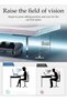 DUNISO Wood Monitor Stand Riser,Computer Stand with Keyboard Organizer,Desktop Rack for Home,Office - 4
