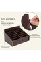 SARAOONT Wooden Desk Organizer with 12 Compartments for Office Supplies Phone and Remote Control - 5