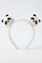 Plush Hair Crown with Cute Panda Figure - Fun Makeup and Face Washing Crown Hair Accessory - 3