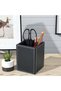 PU Leather Square Pens Pencils Holder Cup Desktop Stationery Organizer Case Office Accessories - 4