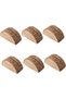10Pcs Wooden Memo Holders – Retro Stump Shape Semi-Circular Table Sign Stand, Rustic Photo Place