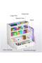 TPGP Desk Organizer with Drawer | White Large Capacity DIY Pen Holder Box | Desktop Stationery - 3