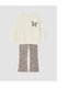 Lcw Kids Ecru Butterfly Printed Baby Girl Set - 2