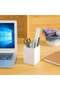 TPGP White Acrylic Pen Holder, Desktop Pencil Cup Stationery Organizer For Office Desk Accessory - 4