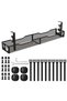 Under Desk Cable Management Tray, 26 Inch (66 cm) Metal Cord Organizer, No Drill Clamp Mount for