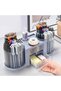 Bukela 360 Degree Rotating Desk Organizer, Dual Rotatable Pencil Holder with Drawers - 3