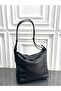 Luxurious Textured Genuine Leather Women's Shoulder Bag - Stylish Hobo Model - 3