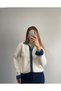 Denim Detailed Steel Cardigan - 3