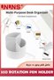 UNUNS Pen Holder,360° Rotating Desk Organizers,Multi-functional Pencil Cup Pot With 3 Separate - 3