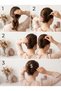 2-Piece Pearl & Stone Bun Hairpin Set - French Bun and Hair Styling Metal Stick Hairpin - 3