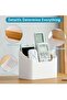 Barakah Stylish Remote Control Holder Box, 2-Compartment Desktop Organizer for Pens, Makeup Brushes - 5
