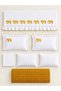Knitwear Blanket Mustard Elephant Embroidered 100% Cotton Double 7-Piece Duvet Cover Set - 4