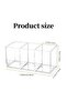 Acrylic Pen Holder with 3 Compartments, Clear Makeup Brush Storage Box, Multipurpose Desktop - 5