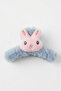 Cute Carrot Patterned Plush Hairpin with Rabbit Figure - Trendy Plush Hair Clip