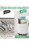 Pen Holder - 360° Rotating, 5 Slot Pen Holder For Desk. Pencil Holder For Office,School,Dorm - 3