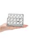 SYOSI Crystal Business Card Holder Stand, Mirrored Name Card Display, Card Stand Organizer Desktop