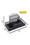 chrome Metal Mesh 4 Compartment Pen Stand Desk Organizer for Office, Home, Study to Organise - 3