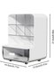 FAYET Multi-Functional Desk Organizer with 6 Compartments and 1 Drawer, Space-Saving Storage - 3