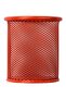 Metal Round Shape Pencil Holder Orange - 2