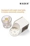 WAOKN 360° Rotating Desk Organizer with 2 Drawers, Dustproof Stationery Storage Box , Minimalist - 4