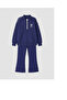 Lcw Kids Navy Blue Printed Girls' Soft Touch Set - 2