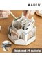 WAOKN Rotating pen holder, Stationary organiser, Pen holder for desk 9 compartments, upgraded large - 2