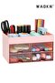 WAOKN Desk Organizer with Drawer, Office Desktop Organizer Stationary Organizer Desktop Pen Pencil