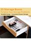 WALALLA 25PCS Clear Adjustable Drawer Organizer Set, Expandable PET Storage Trays for Makeup - 5
