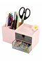 Excefore Desk Organizers, with 3 Compartments and 2 Drawer, Multi-Functional Pencil Cup， Pencil - 2