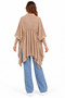 Women's Drawstring Detailed Batwing Sleeve Loose Tunic – Side Slits - 4