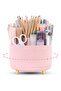 360° Rotating Desk Organizer, Pink Pen Pencil Holder for Office & School Stationery