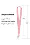 2Pcs Student ID Card Holder Love Cute Badge Holder With Lanyard，Pink Lanyard for Women with ID - 2