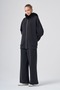 1078 Hooded Suit with Fur Detail on Pants Black - 2