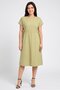 Women Solid Plain Midi Dress, Sage Green