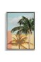 Retro Palm Tree Nature Wall Art | Portrait Framed Canvas Print | Luxury Modern Botanical Decor for Living Room - 2