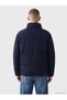 Navy Blue Relax Fit High Collar Men's Puffer Jacket - 5