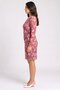 Women Bateau Neck Floral Print Mini Dress, Multicolor - 3