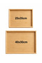 2-piece bamboo wood presentation and decorative organizer tray set - 2