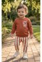 Boy's Smile Print Tracksuit Set Casual Set